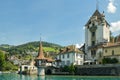 Castle Oberhofen on Thun lake in Switzerland