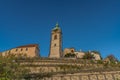 Castle and old houses in old town Melnik in central Bohemia Royalty Free Stock Photo