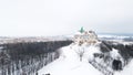 Castle Olesko in Ukraine. Old fortress in winter. Lviv region Royalty Free Stock Photo