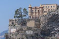 A castle overlooking the harbor at Maiori, Italy