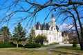 Castle and park in Budmerice, Slovakia Royalty Free Stock Photo