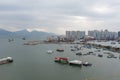 Castle Peak BayWaterfront Promenade and Tuen Mun Typhoon Shelter 17 Dec 2021 Royalty Free Stock Photo