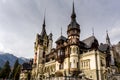 Castle Peles in Sinaia, Romaia, photo taken from the public garden