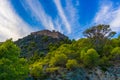 Castle of Assos village castle in Kefalonia island in Greece.