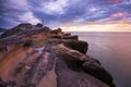 Castle Point Lighthouse, located near the village of Castlepoint in the Wellington Region of New Zealand Royalty Free Stock Photo