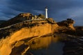 Castle Point Lighthouse, located near the village of Castlepoint in the Wellington Region of New Zealand Royalty Free Stock Photo