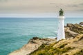 Castle Point Lighthouse in sunrise, New Zealand Royalty Free Stock Photo