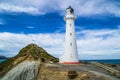 Castle Point Lighthouse in sunrise, New Zealand Royalty Free Stock Photo