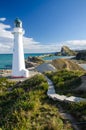 Castle Point Lighthouse in Wairarapa, New Zealand, during Golden Hour
