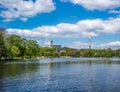 Castle pond in Chemnitz Saxony Royalty Free Stock Photo