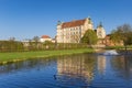 Castle and pond in historic city Gustrow