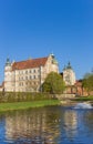 Castle and pond in historic city Gustrow