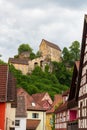 Castle Pottenstein and houses in Franconian Switzerland, Germany Royalty Free Stock Photo