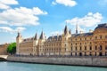 Castle - Prison Concierges seafront of the Seine river in Par