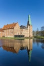 Castle Raesfeld with reflection in the water Royalty Free Stock Photo