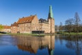 Castle Raesfeld with reflection in the water Royalty Free Stock Photo