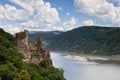 Castle Rheinstein overlooking the Rhine Valley Royalty Free Stock Photo