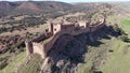 Riba de Santiuste castle. View from above. Guadalajara, Castile La Mancha community, Spain
