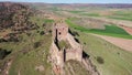 Riba de Santiuste castle. View from above. Guadalajara, Castile La Mancha community, Spain