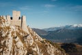 Castle of Rocca Calascio - ancient mountaintop fortress in the municipality of Calascio