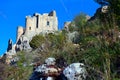 The Castle of Rocca Calascio, mountaintop medieval fortress at 1512 meters above sea level, Abruzzo - Italy