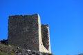 The Castle of Rocca Calascio, view of ruins of mountaintop medieval fortress, Abruzzo Ã¢â¬â Italy Royalty Free Stock Photo