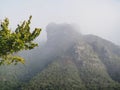 Castle Rock above Kirstenbosch gardens resembling a huge frog Royalty Free Stock Photo
