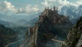 Castle on a rocky hilltop crag