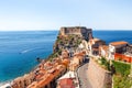 Castle Ruffo di Scilla at summer, Calabria, Italy Royalty Free Stock Photo