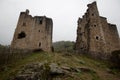 Castle ruin in the Dordogne area in FRance