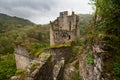 Castle ruin in the Dordogne area in FRance
