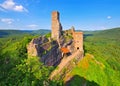 Castle ruin Drachenfels in Dahn Rockland, Germany