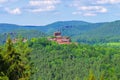 Castle ruin Drachenfels in Dahn Rockland Royalty Free Stock Photo