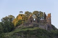 Castle ruin in the historic town alt ahrweiler germany Royalty Free Stock Photo