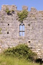 Castle ruin window Royalty Free Stock Photo