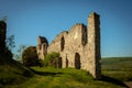 Castle ruins on the hill in Chornokozinsky. Podilia region, Ukraine. Royalty Free Stock Photo