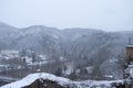 Castle ruins on hill over Nahe river Royalty Free Stock Photo