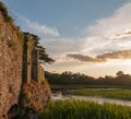 Castle ruins McCarthy Mor on Lake Lough Leane at Killarney on the Ring of Kerry in Ireland Royalty Free Stock Photo