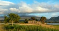 Castle ruins McCarthy Mor on Lake Lough Leane at Killarney on the Ring of Kerry in Ireland Royalty Free Stock Photo