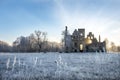 castle ruins in the morning sun Royalty Free Stock Photo