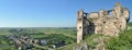 Castle ruins panorama Royalty Free Stock Photo