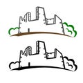 Castle ruins symbol