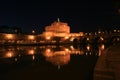 Castle Saint Angel by night, Rome, Italy Royalty Free Stock Photo