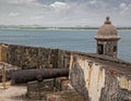 Castle San Felipe del Morro Cannon Emplacement Royalty Free Stock Photo