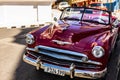 American classic car used as a taxi in Santiago de Cuba, Cuba - 2019 Royalty Free Stock Photo