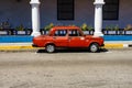 American classic car used as a taxi in Santiago de Cuba, Cuba - 2019 Royalty Free Stock Photo