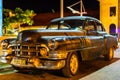 American classic car used as a taxi in Santiago de Cuba, Cuba - 2019 Royalty Free Stock Photo