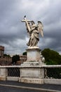 Castle Sant Angelo and Ponte Sant Angelo with its Angel Statues - Rome, Italy