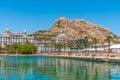 Castle of Santa Barbara overlooking port of Alicante in Spain Royalty Free Stock Photo