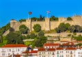 Castle Sao Jorge Belevedere Miradoura Outlook Lisbon Portugal Royalty Free Stock Photo